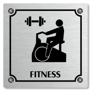 Fitness, 148x148mm, stříbrná, Kansas
